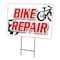 Signmission Bike Repair Yard Sign & Stake outdoor plastic coroplast window, C-2436-DS-Bike Repair C-2436-DS-Bike Repair - alternate 1